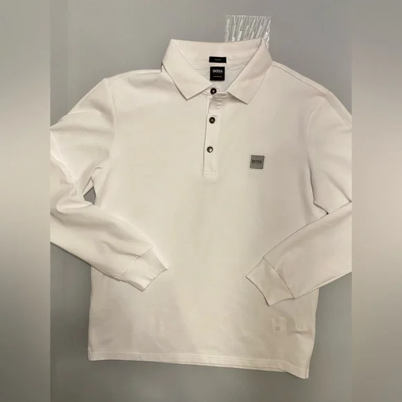 BOSS Boss Slim-Fit Passerby Long Sleeve polo shirt - Picture 7 of 15